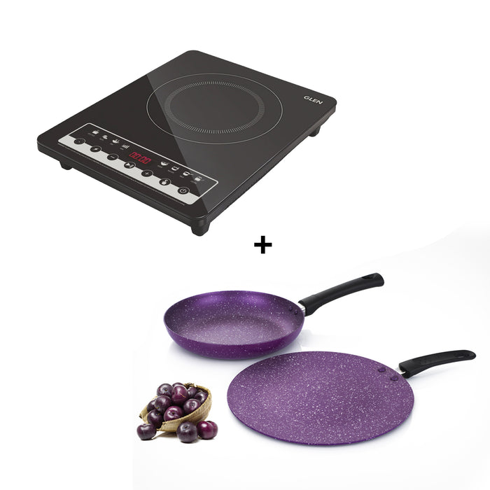 SA 3081N Induction Stove Touch 2000W + Alda NS 2pc set - Plum