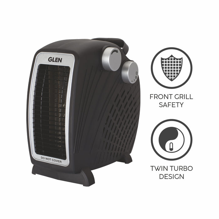 Electric Fan Room Heater with 2 Heat Settings - HA7020FHBlack